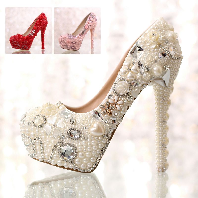 Compra Diseños Elegantes Hechos A Mano Para Damas Zapatos De Dama De Honor  Blancos Tacones De 4 Pulgadas Zapatos De Vestir De Boda Fiesta De  Celebración Bombas De Graduación Barato | Entrega