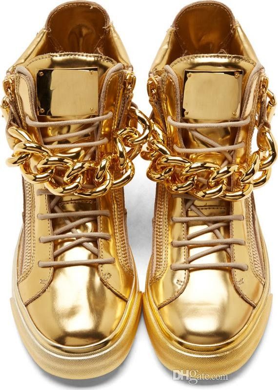 gold high tops mens