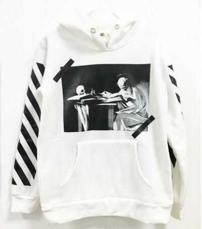 off white graphic moletom com capuz