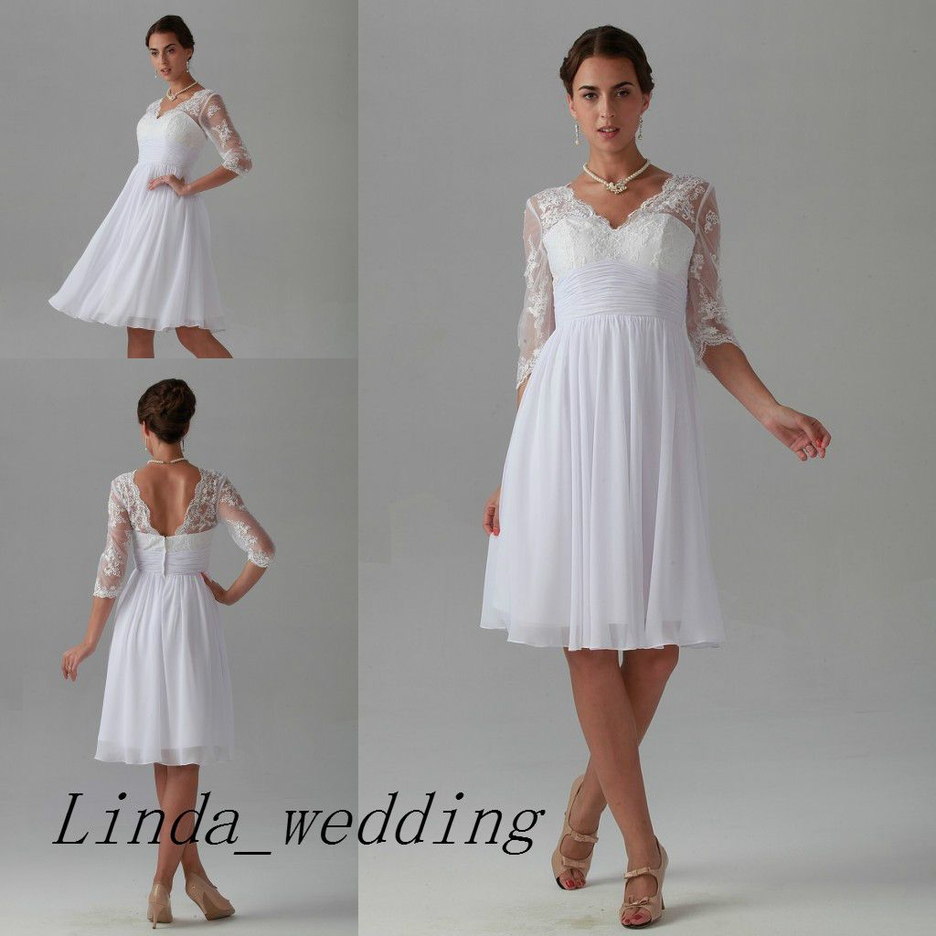 short chiffon lace dress
