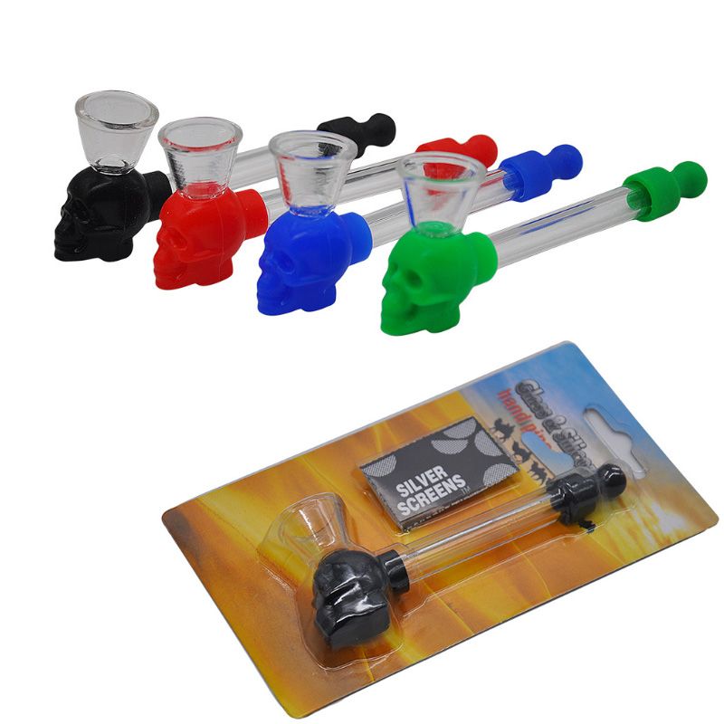 Acquista Lultimo Disegno I Tubo Di Vetro Del Cranio Del Silicone Tubi Tubi Di Fumo Tubo Di Vetro Sigaretta Tubo Di Acqua Bruciatore Di Olio Di Vetro Dab Rig A 1 64