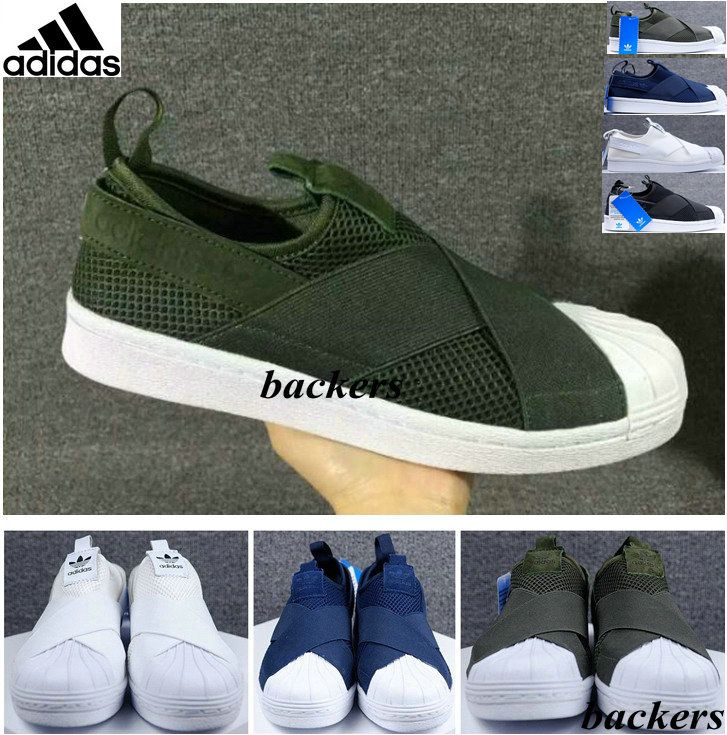 adidas slip on white original