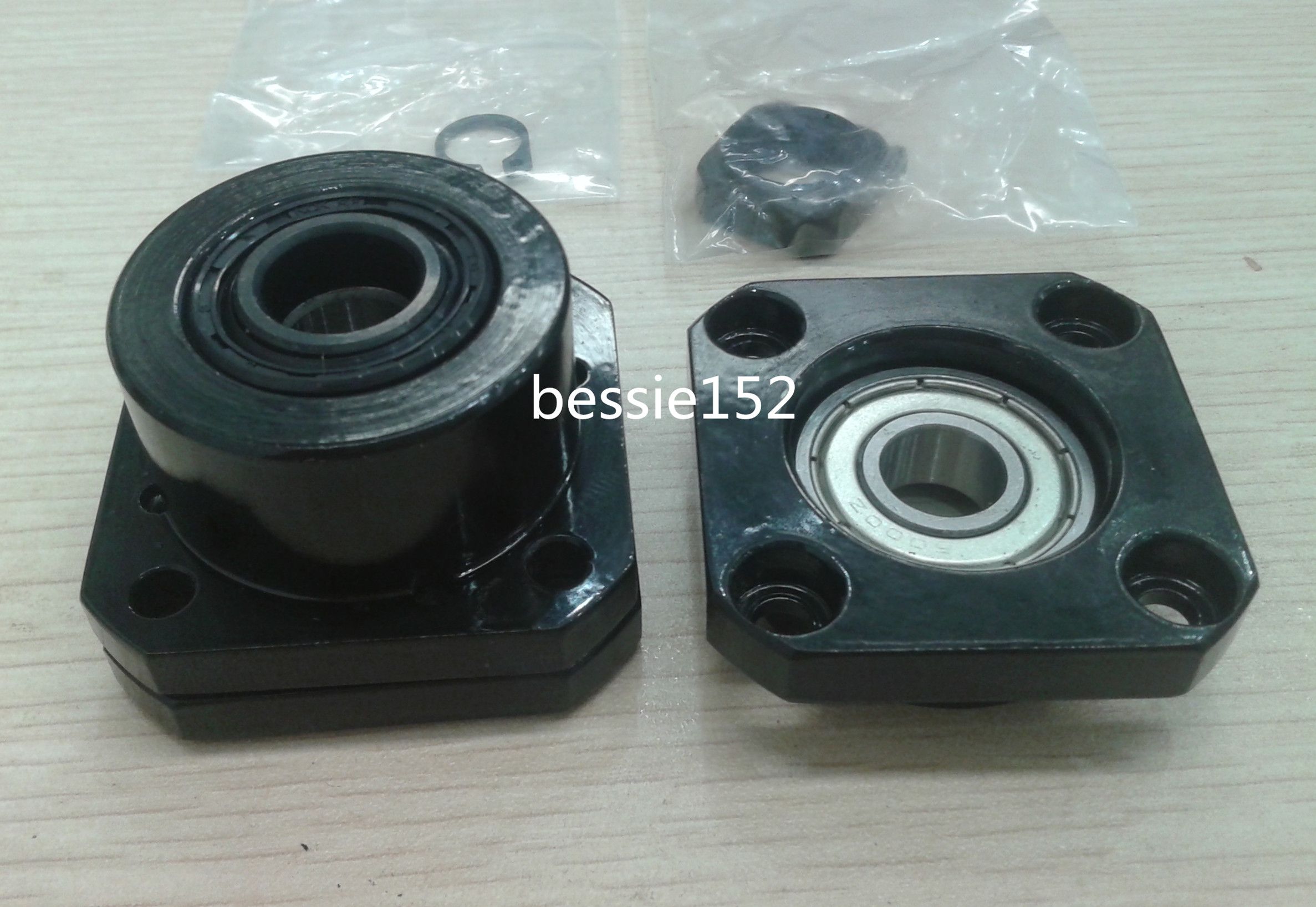 1 set CNC Ballscrew end support FK12 Fixed FF12 Floated side bearing block mount