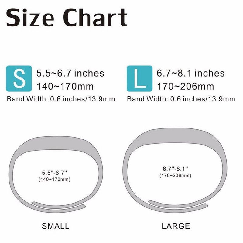 Fitbit Flex Band Size Chart