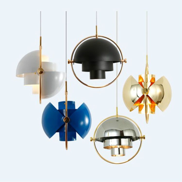 Post Modern Multi Pendant Light 180 Degree Turning Shade Half Design Pendant Lamp Dining Room Lighting Home Decor 5 Color Options