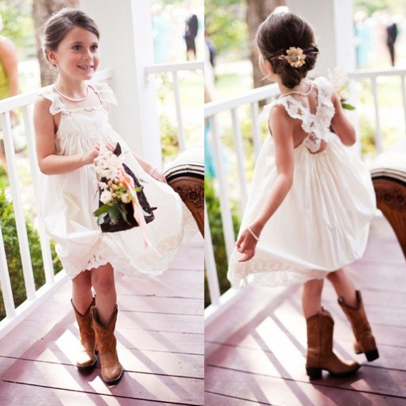 country themed flower girl dresses