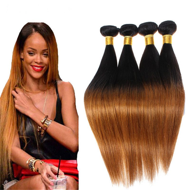 10 30 Ombre Hair Extensions Silky Straight Brazilian Ombre Human