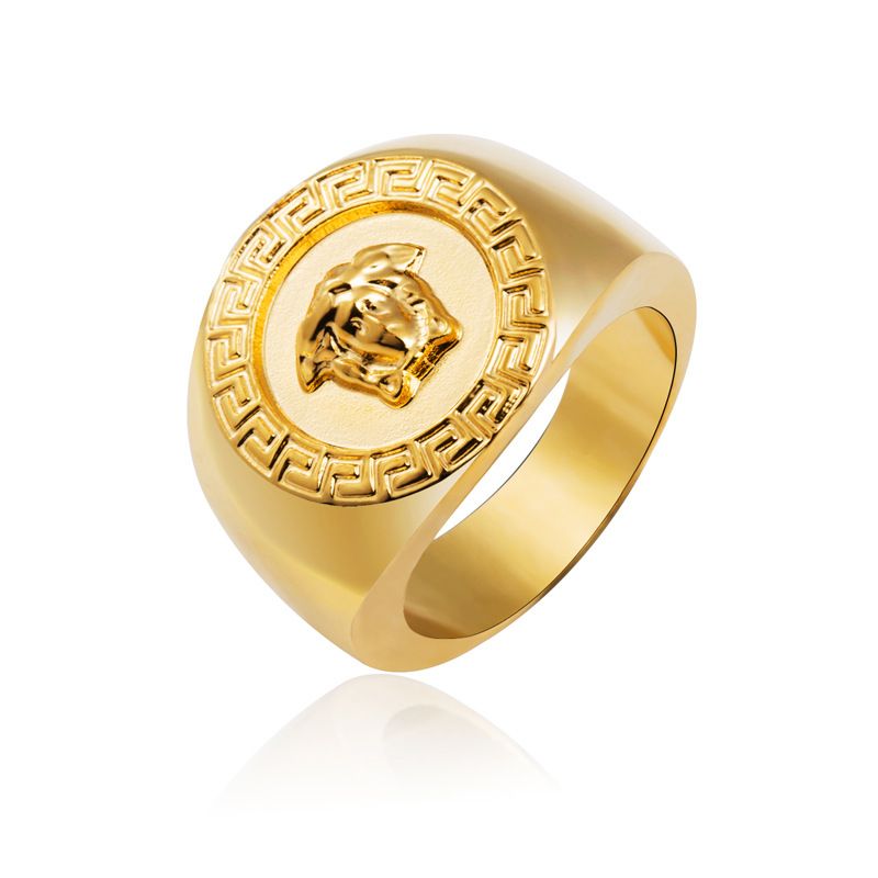 Venta Europeo Punk Rap Anillos Anillo de Dedo de Oro k Oro /