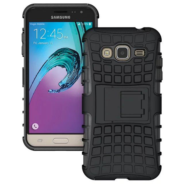 Para Samsung J3 2016 Funda Cool Rugged Combo Hybrid Armor Bracket Funda protectora protectora para