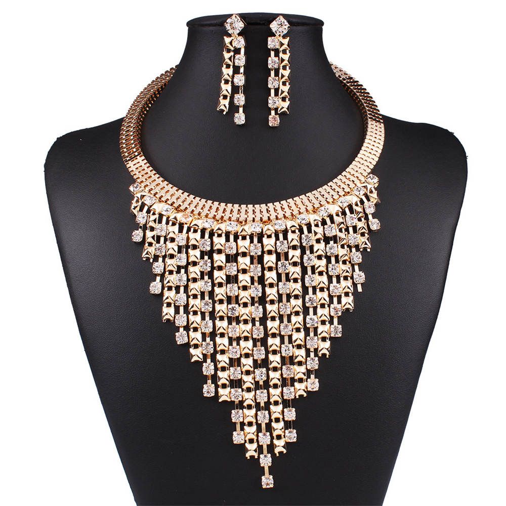 statement necklace Indian Jewelry 24K gold,Blue,silver crystal ethnic party wear .From Artikrti earrings-crystal necklace Jewellery
