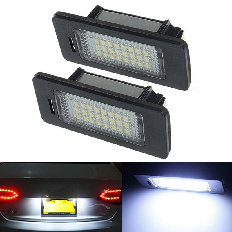 2 pezzi / Passat 5D R36 6000K Bianco LED Numero di Targa Luce lampade Posteriore per TT Q5 A4 S5 A5