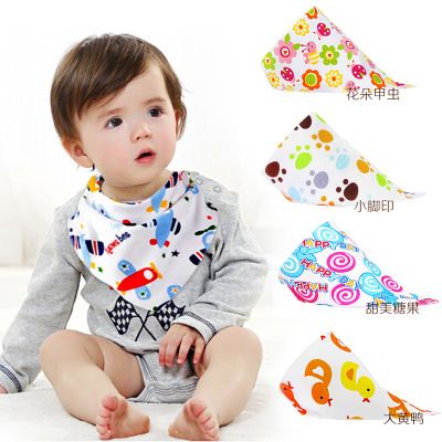 Toddler Newborn Baby Kids Saliva Bibs Toddler Boys Girls Cartoon Print Pinafore 
