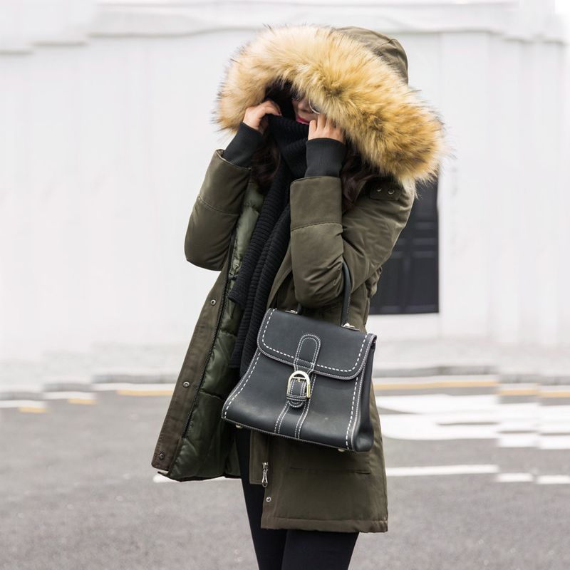 coat with large fur hood