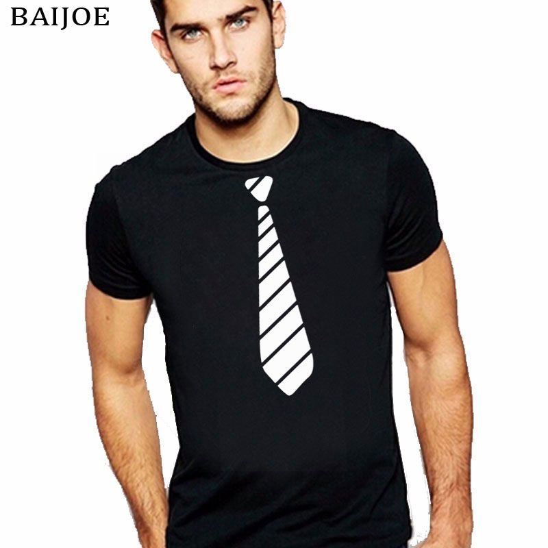 t shirt with tie printed on it