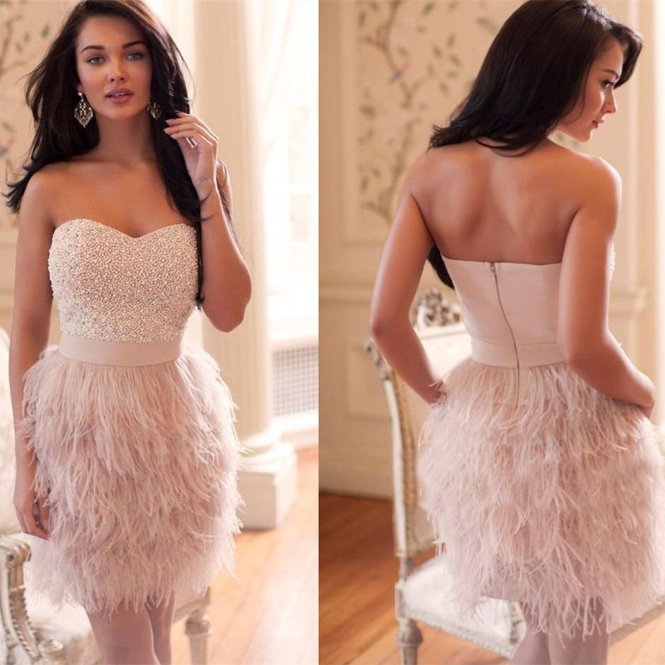 homecoming dress with fur