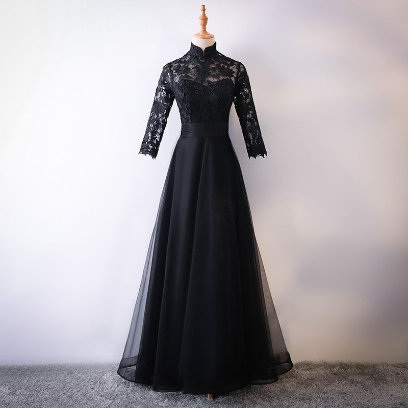 gown design in black colour