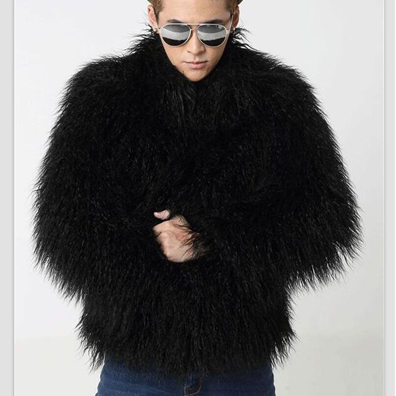 2019 2016 New Winter Men S Faux Fox Fur Coat High End Men S