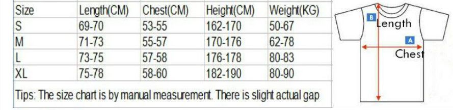 Vega Size Chart