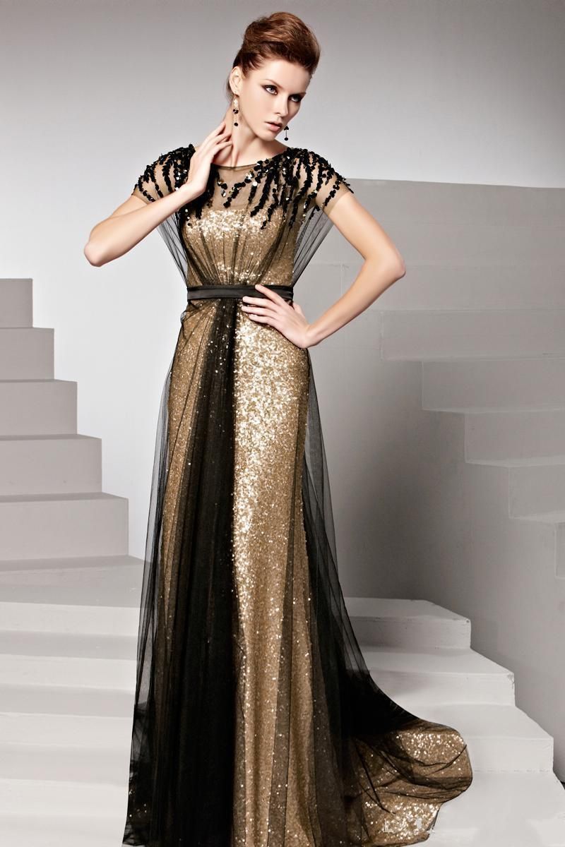 gold plus size evening gown