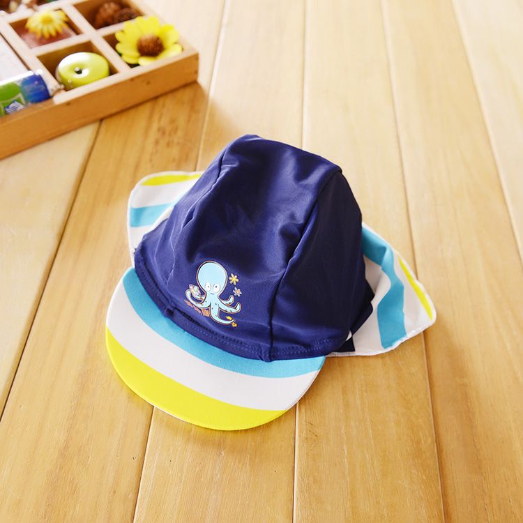 2021 Baby Boys Sun Protection Swim Hat Kids Striped UPF Surfing Sunsafe