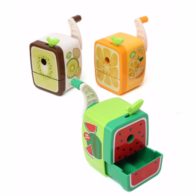 Kids Child Rotary Hand Crank Manual Desktop School Stationery Pencil Sharpener W