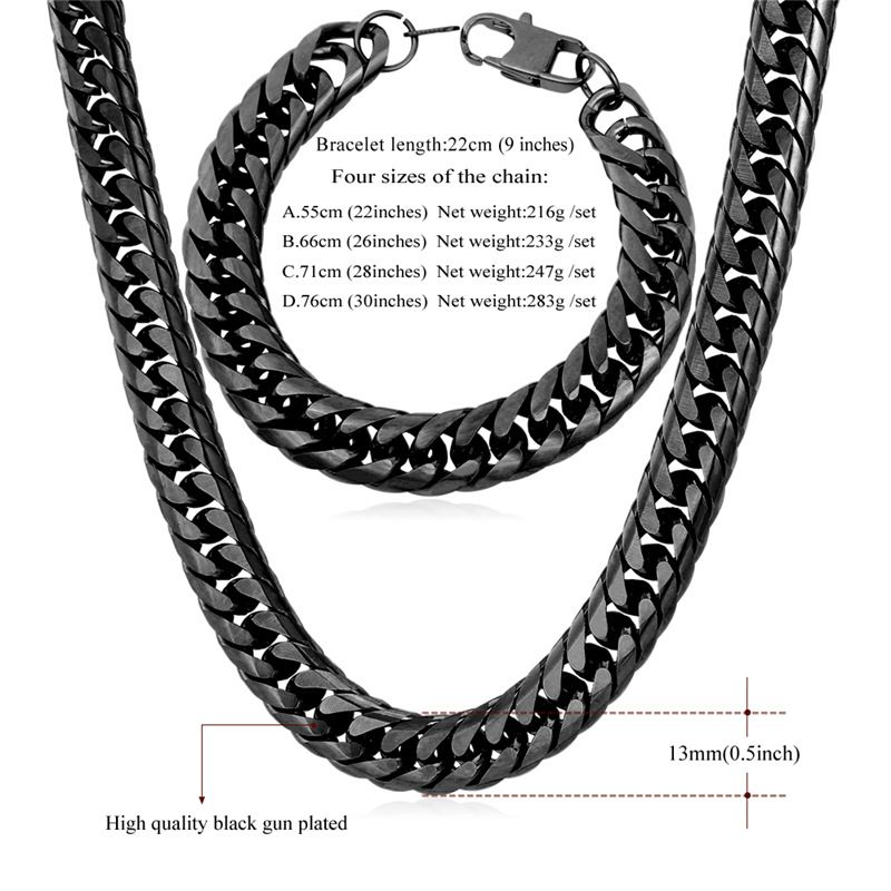 30/"STAINLESS STEEL HEAVY MIAMI CUBAN LINK SILVER CHAIN NECKLACE 12mm 216g