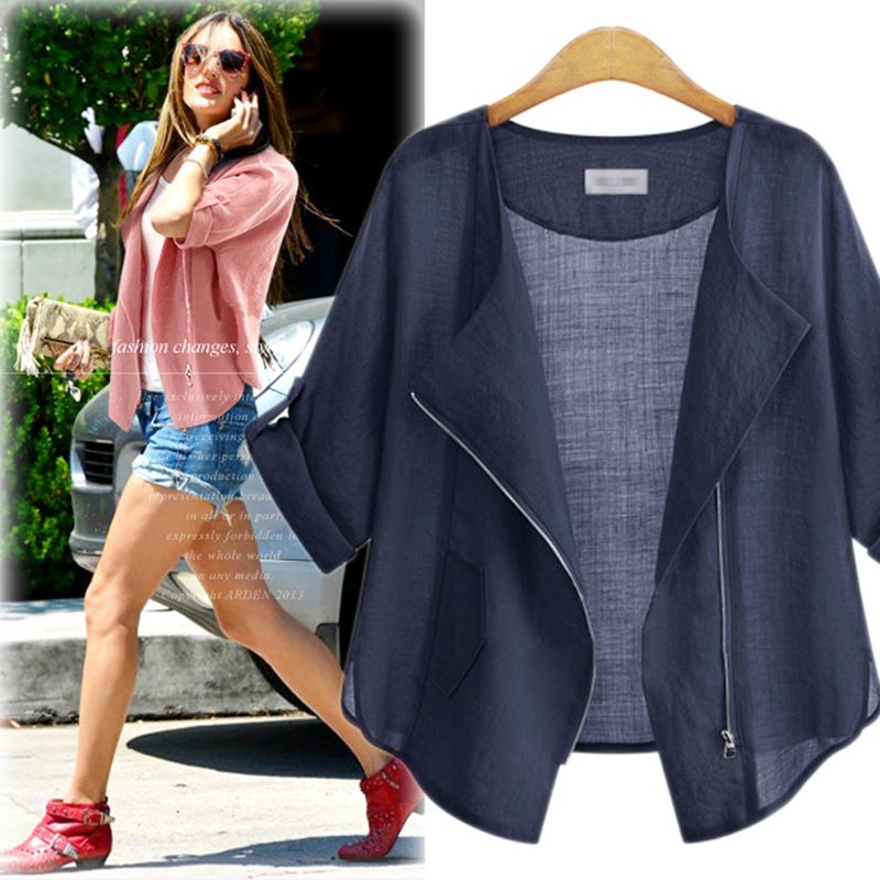 womens short linen jacket