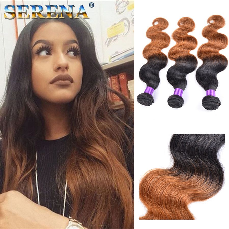 African American Body Wave Ombre 1b 30 Peruvian Brazilian Virgin