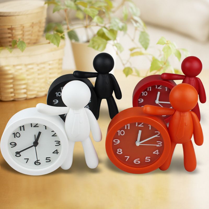 2018 Est White Black Orange Red Buddy Desk Clock Removable White Black Orange Red Buddy Desk Clock Removable Solid Color