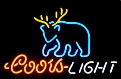 New Coors Light Deer Beer Neon Sign 17"x14" Ship From USA