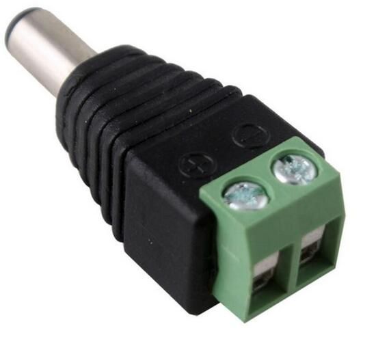 CCTV Cameras 2.1mm x 5.5mm Male DC Power Plug Adapter DC Power Male Plug Jack Adapter Connector for CCTV LED Light