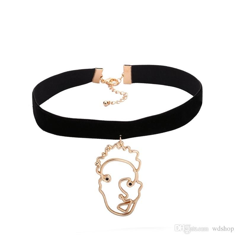 black silk choker necklace