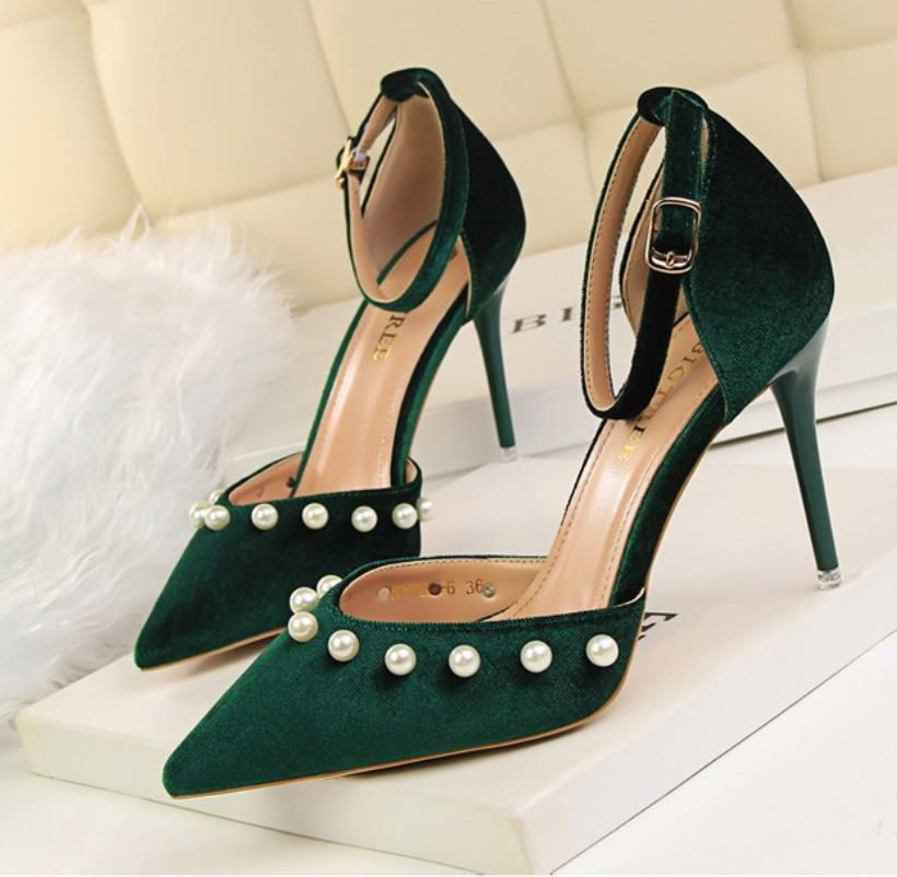 2017 Green Burgundy Champagne Black Green Bridal Shoes Best