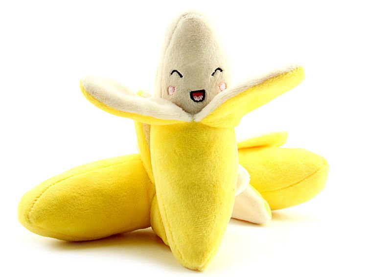 dog banana toy
