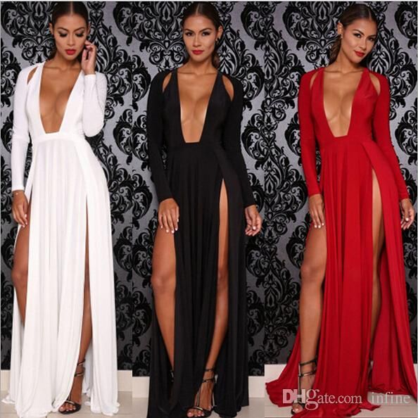 robe longue double fente