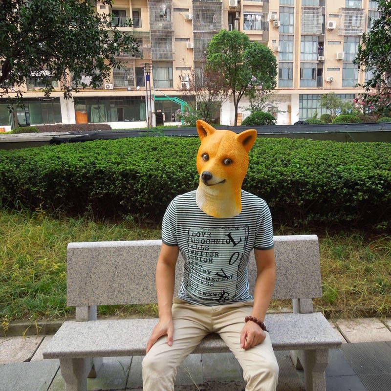 adult Doge Meme mask KABOSU headgear Such Shiba Dog halloween masquerade party