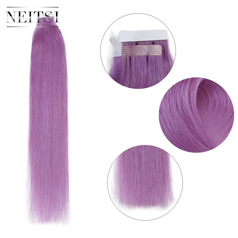 Neitsi 20inch 150g Light Purple Straight Tape In Hair Skin Weft