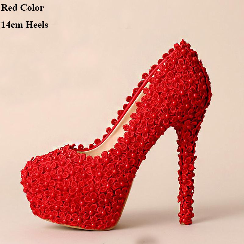 bridal sandals in red colour