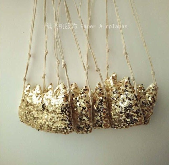 girls gold bag