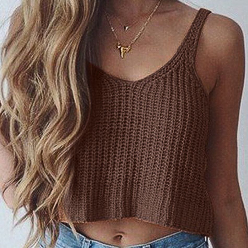 knitted spaghetti strap top