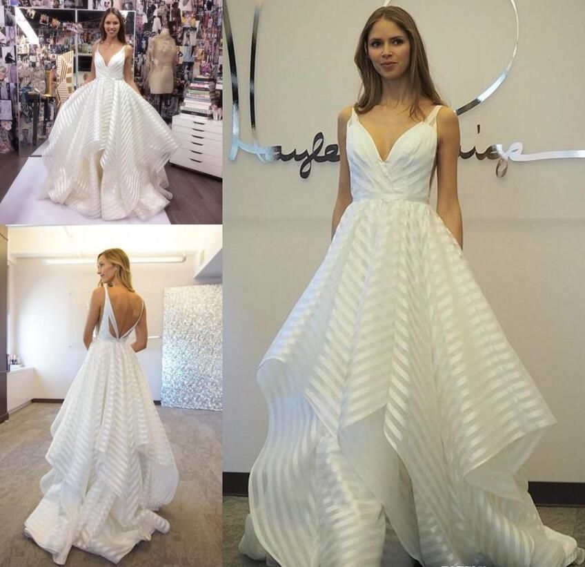 Hayley Paige 2017 Decklyn Jardín Vestidos de novia Puffy Tiered Falda Spaghetti organza Backless País Vestidos de novia de boda Hayley Paige 2017 Decklyn Jardín Vestidos de novia Puffy Tiered Falda Spaghetti organza Backless País Vestidos de novia de boda
