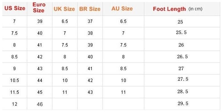 Yeezy Boot Size Chart