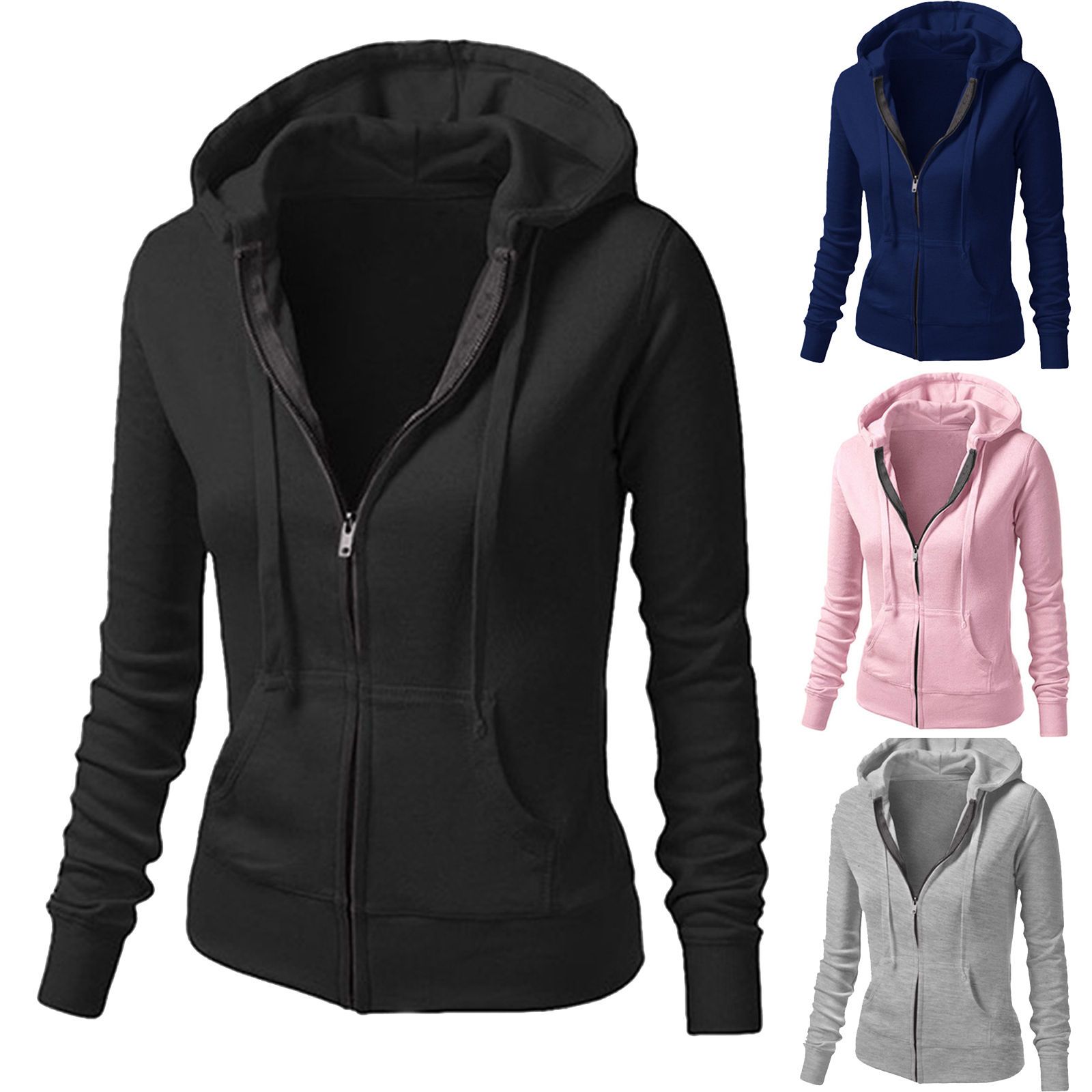 plain black hoodie womens