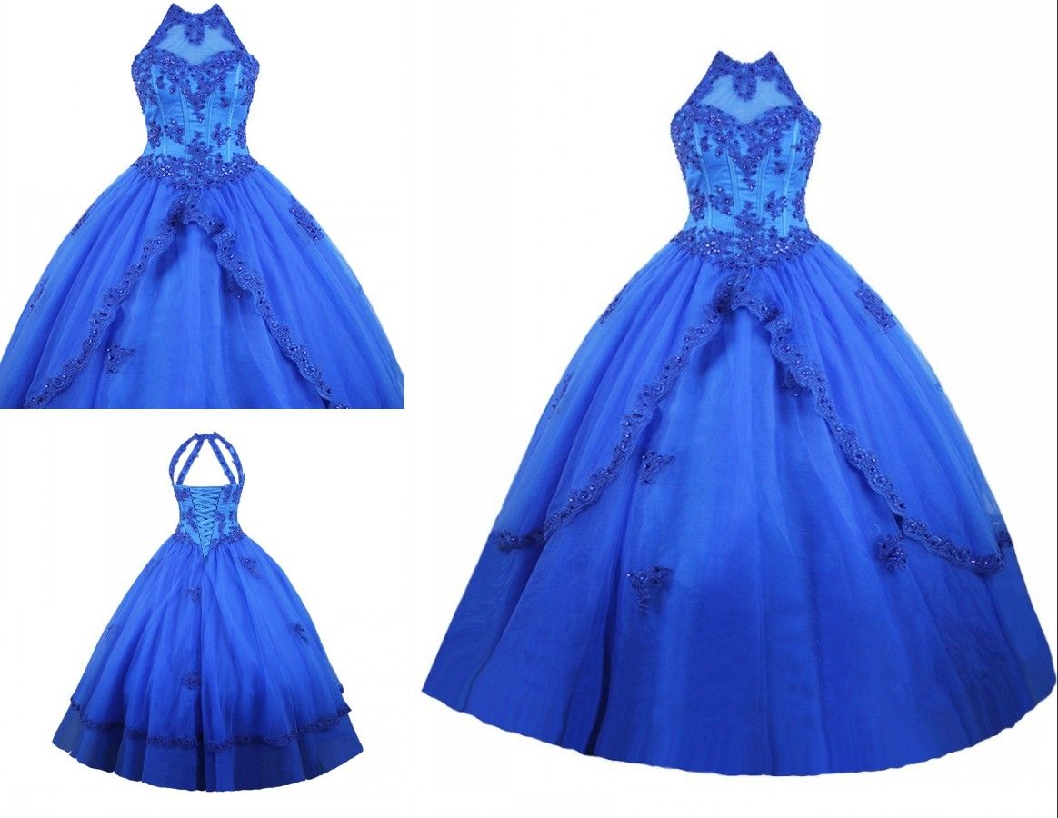 royal blue masquerade dress