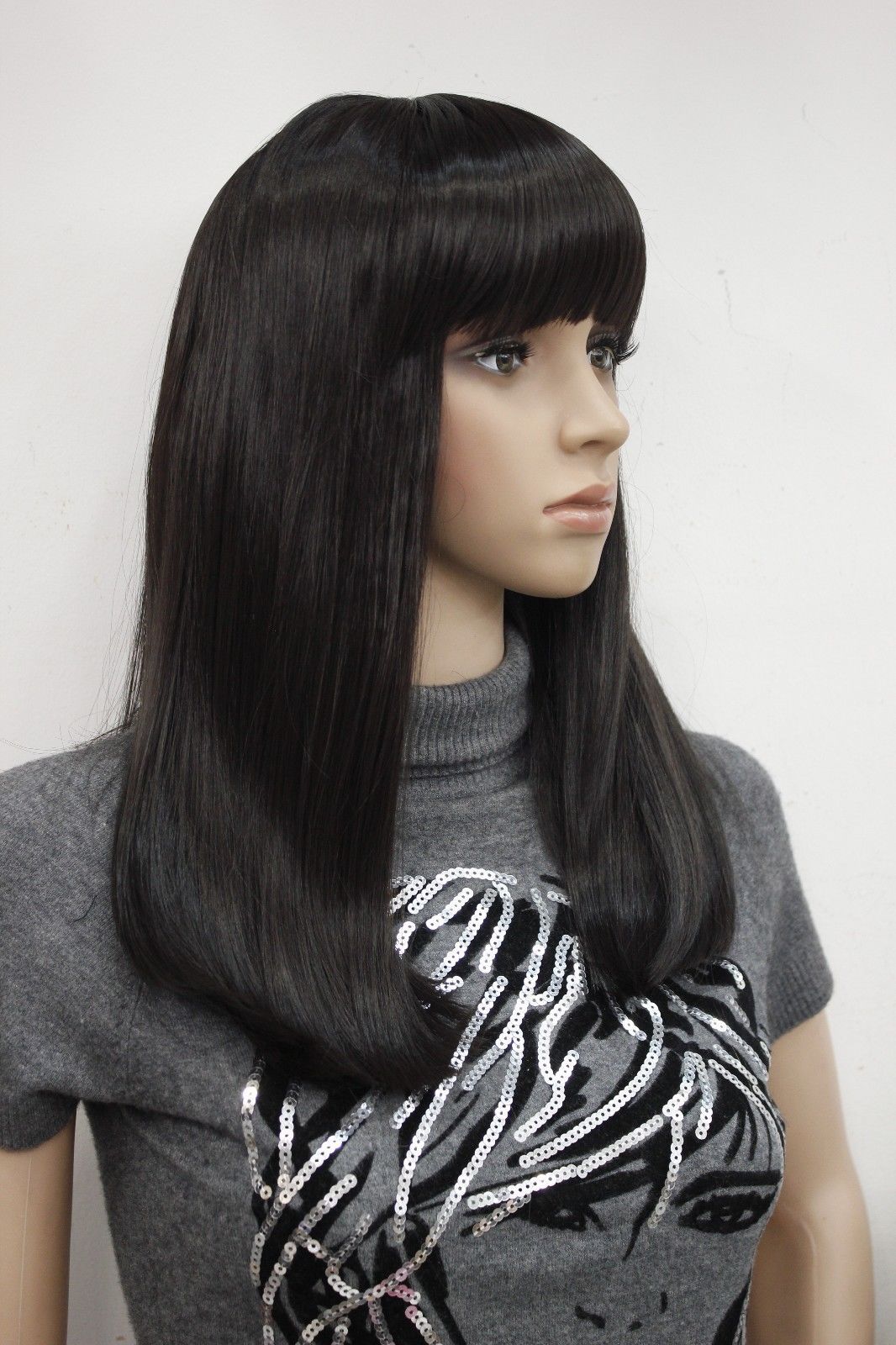 Beautiful Fashion New New Heat Ok Cleopatra Wig Dark Brown Long