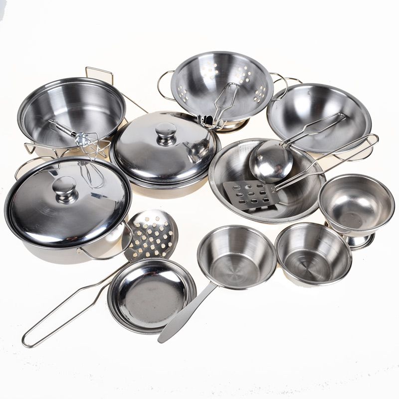 stainless steel kitchen set toy