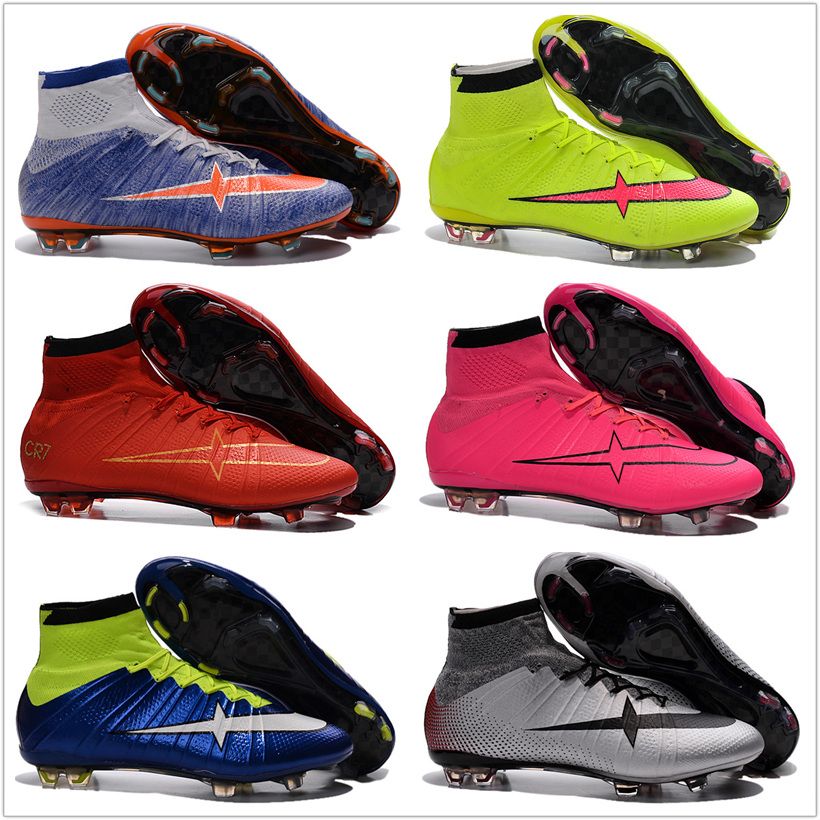 2020 Wholesale Mercurial Superfly FG Women Football Shoes Cheap Soccer Shoes High Cut Boy Girls 