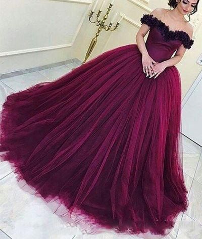 burgundy ball dress