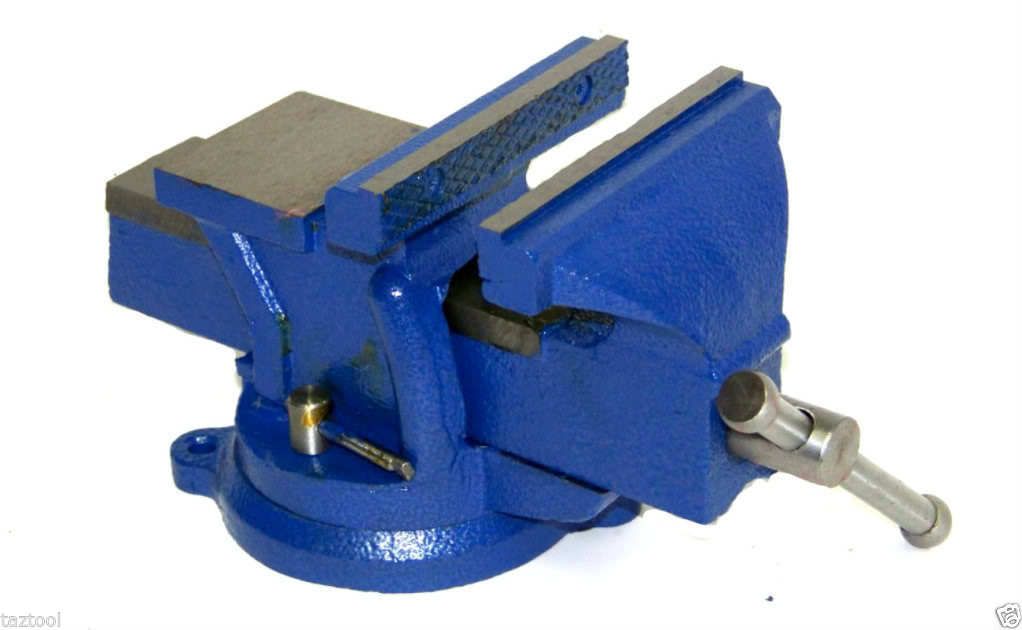 5/" Heavy Duty Steel Bench Vise with Anvil Swivel Table Top Clamp Locking Base