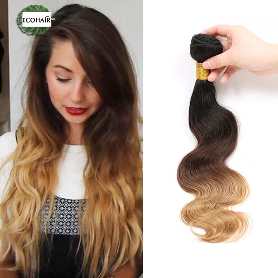 Hot Sale 1b 4 27 30 Ombre Virgin Hair Products Brazilian Ombre